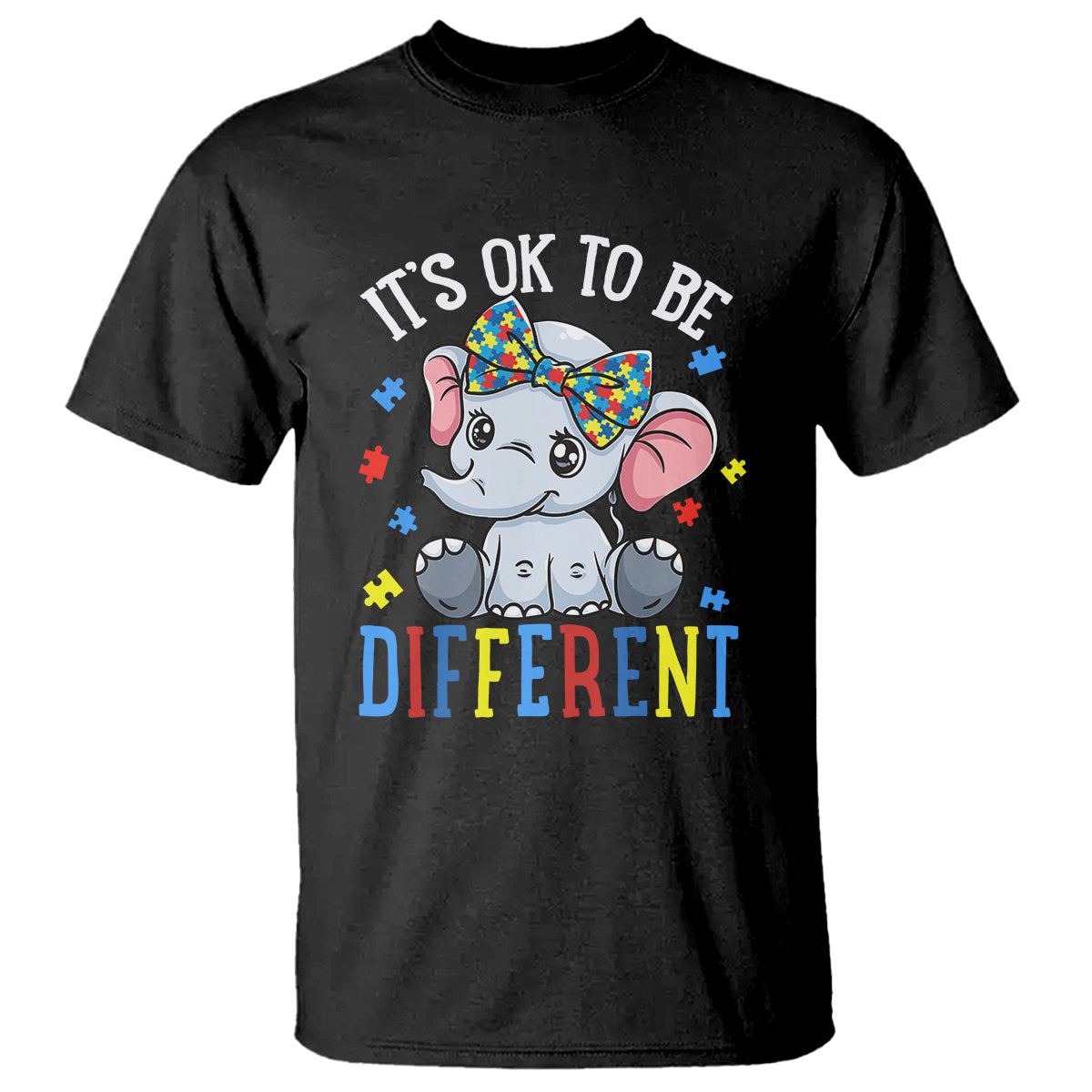 autism-month-t-shirt-its-okay-to-be-different-elephant