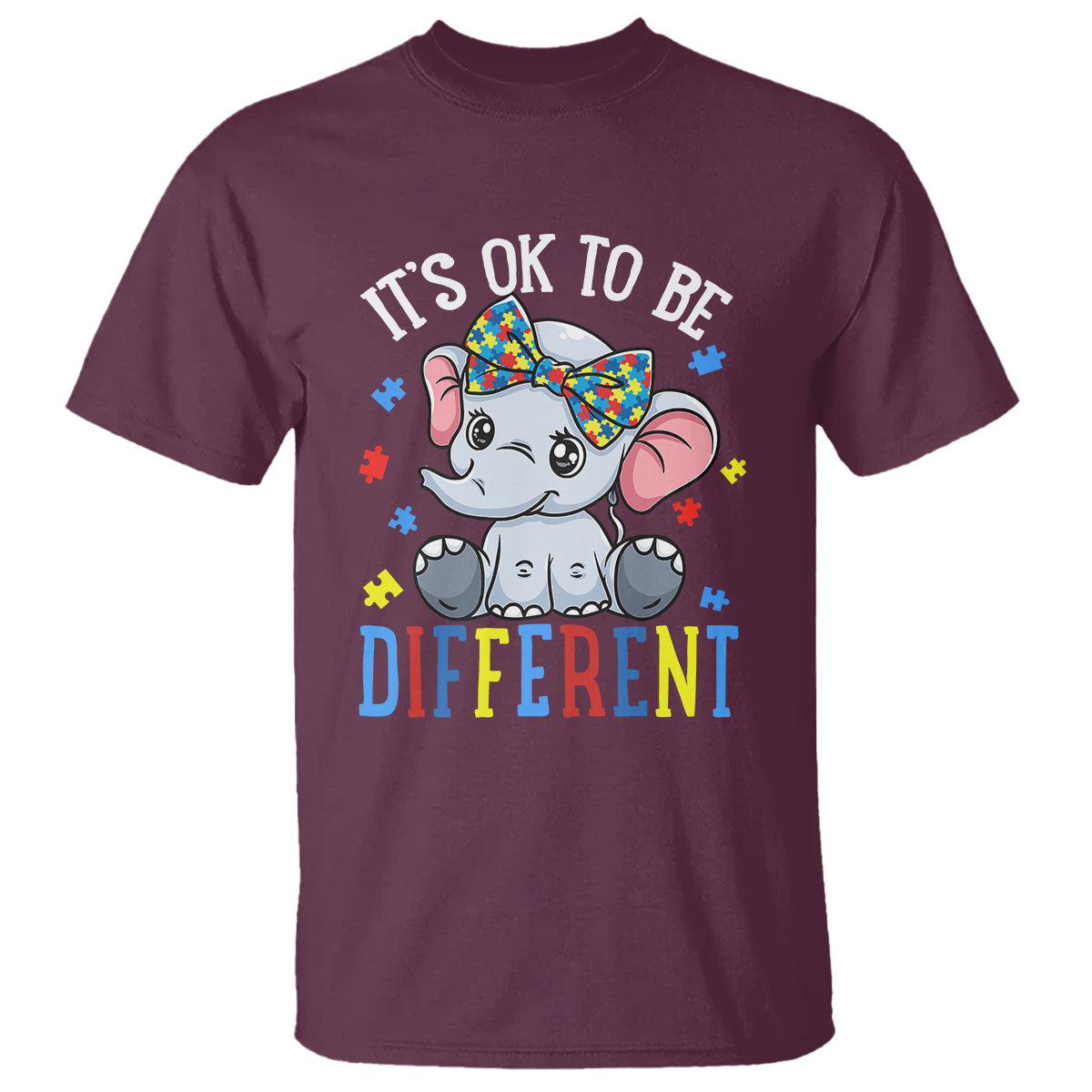autism-month-t-shirt-its-okay-to-be-different-elephant