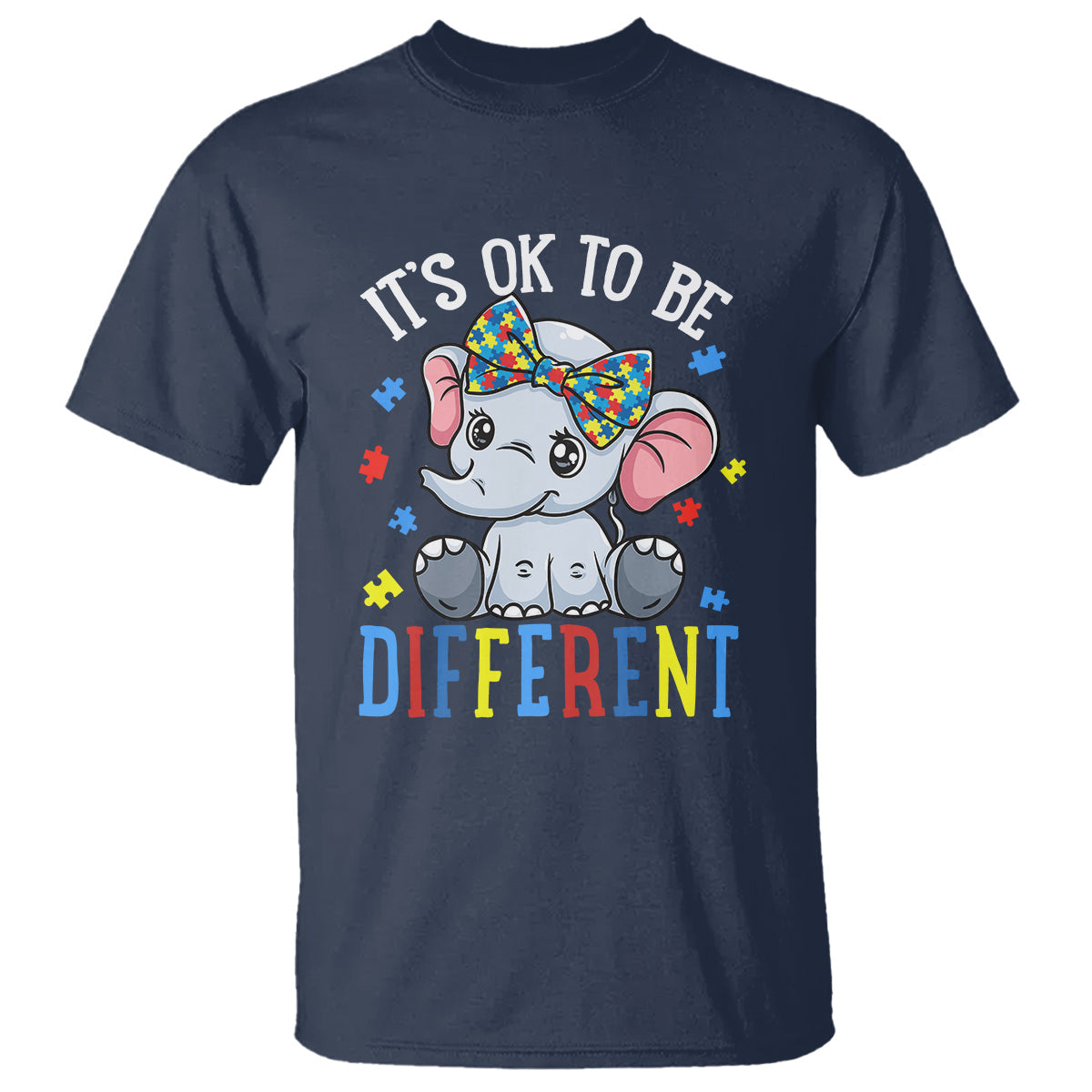 autism-month-t-shirt-its-okay-to-be-different-elephant