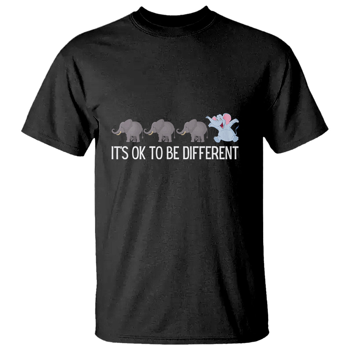 autism-its-ok-to-be-different-elephant-shirt-funny-elephant-t-shirt