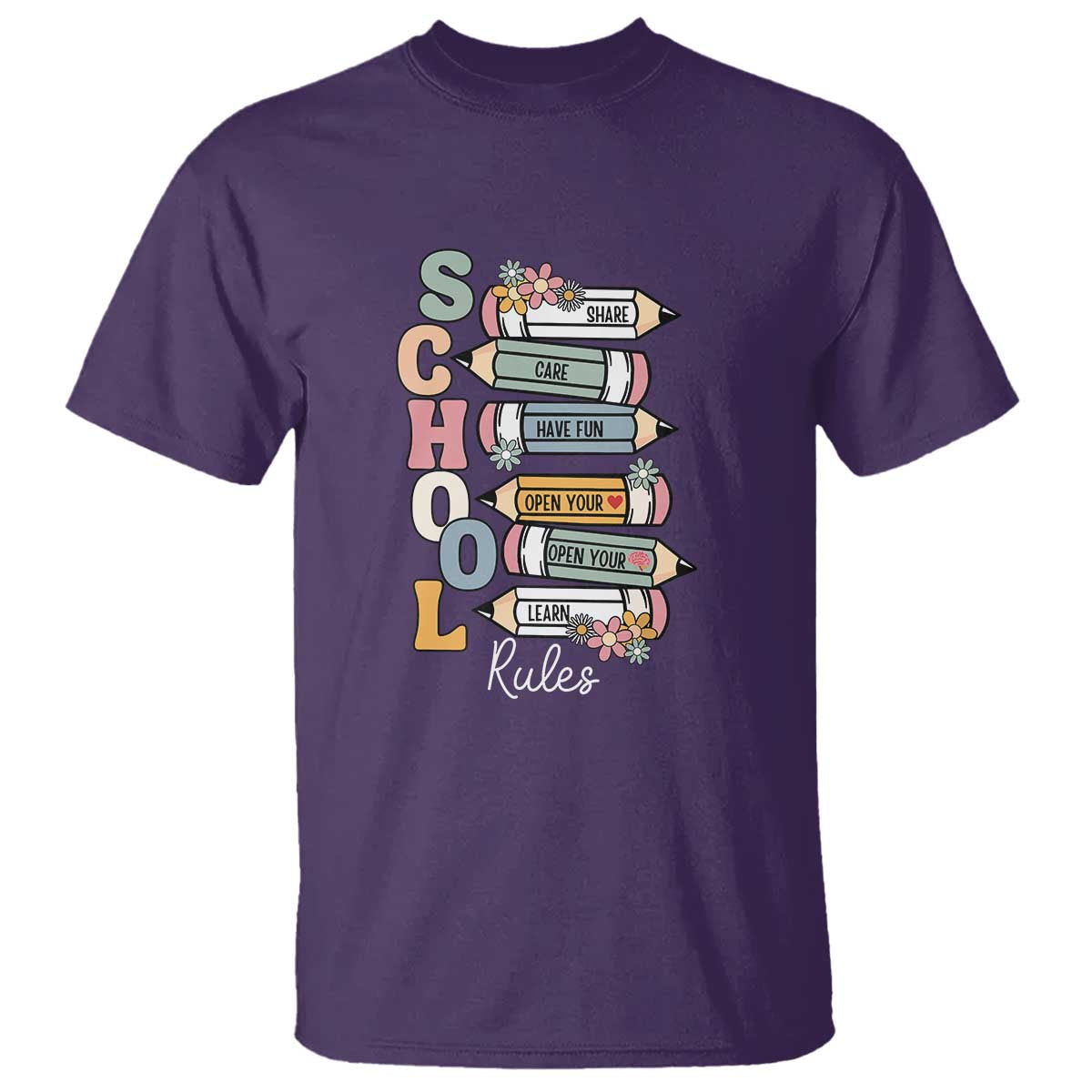back-to-school-teacher-t-shirt-classroom-rules-share-care-learn