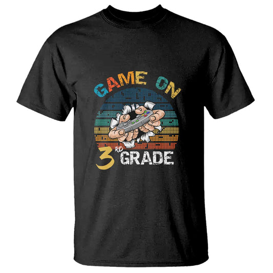 game-on-3rd-grade-t-shirt-funny-back-to-school-gamer-level-unlocked