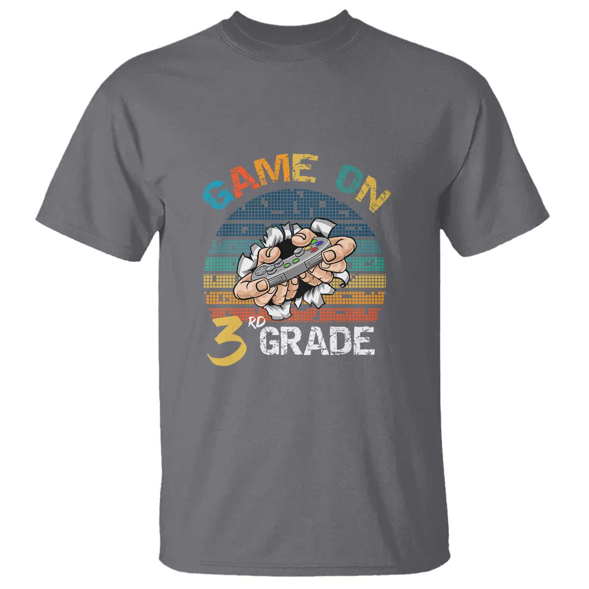 game-on-3rd-grade-t-shirt-funny-back-to-school-gamer-level-unlocked