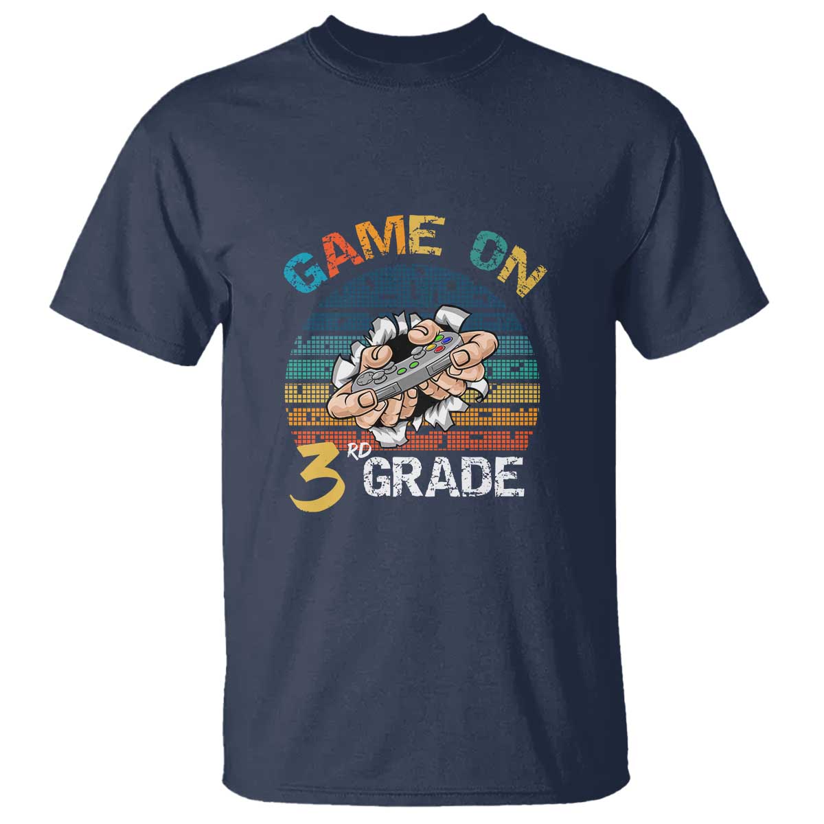 game-on-3rd-grade-t-shirt-funny-back-to-school-gamer-level-unlocked