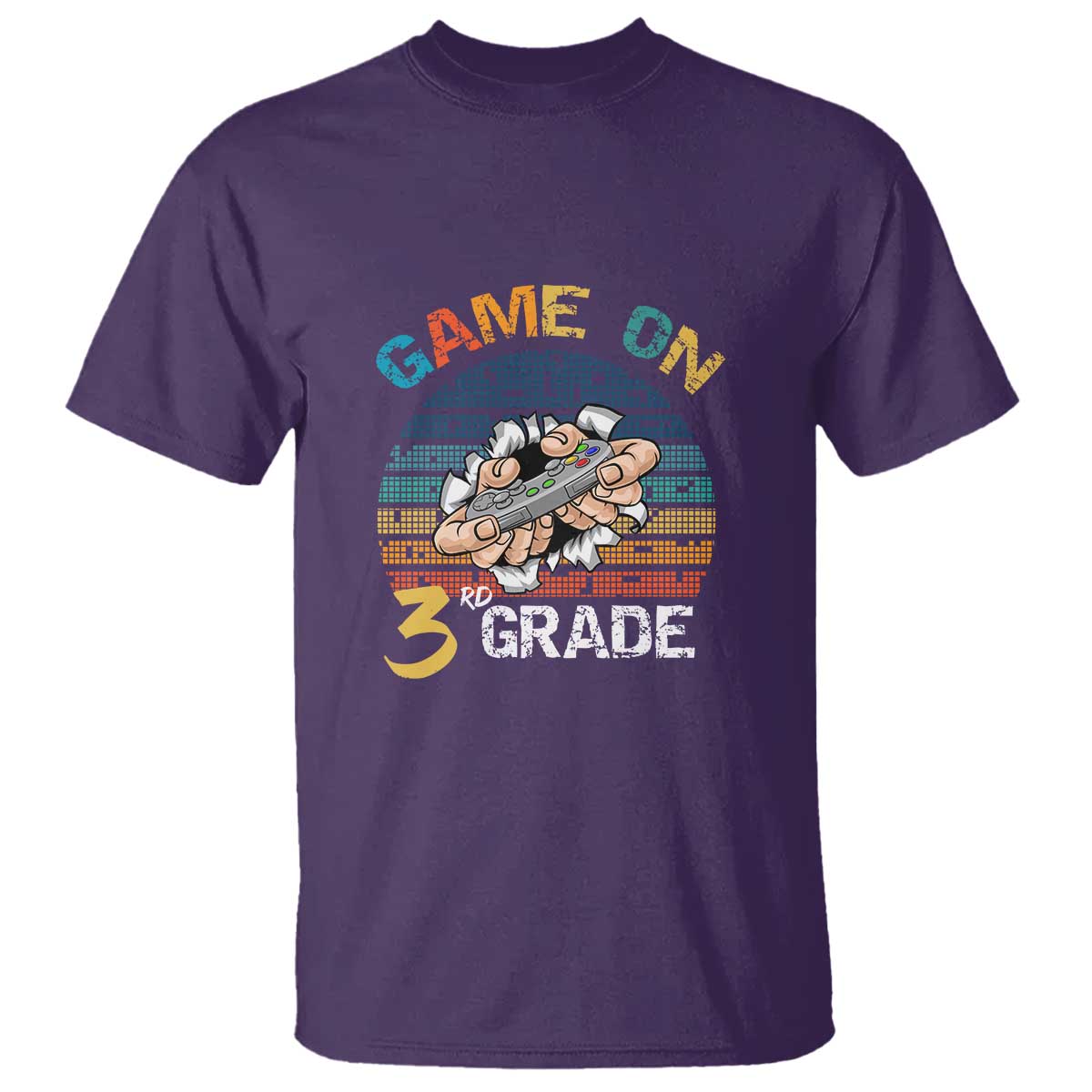 game-on-3rd-grade-t-shirt-funny-back-to-school-gamer-level-unlocked