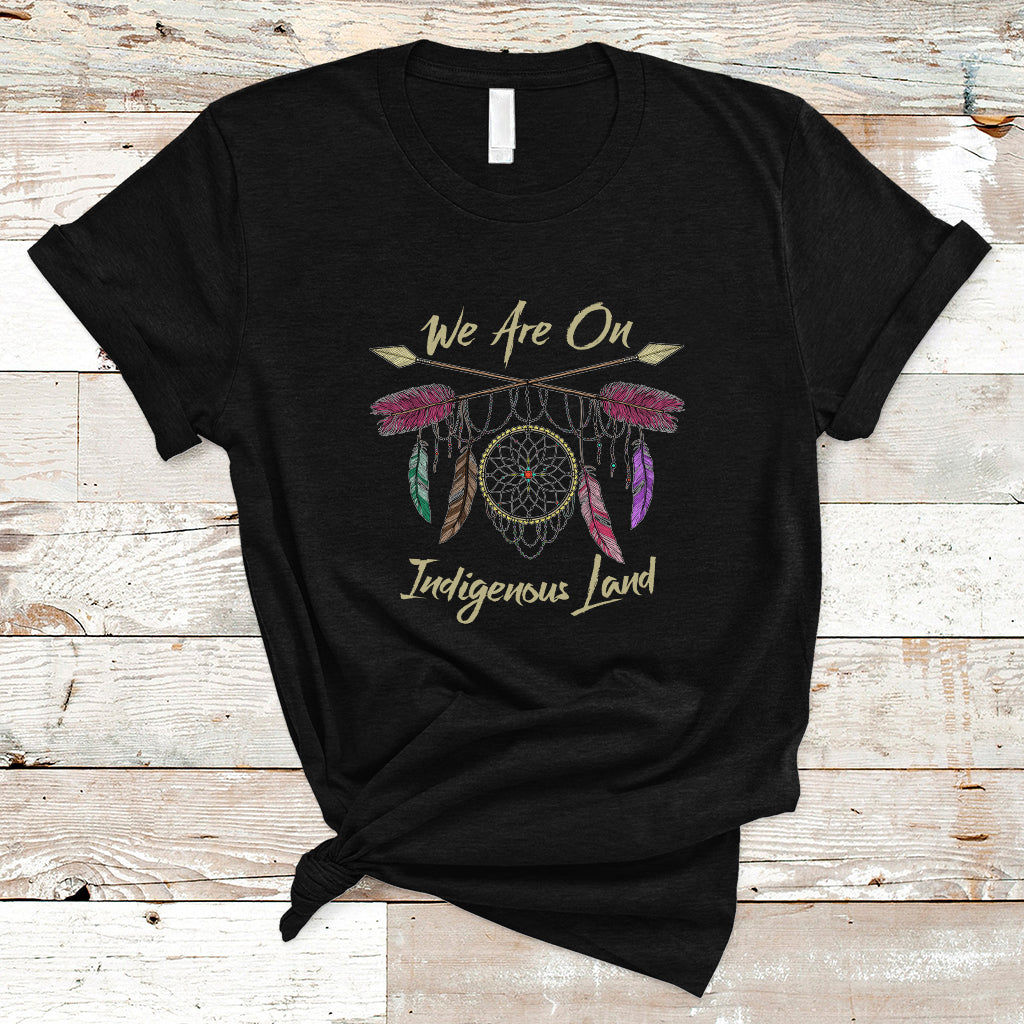 native-american-dreamcatcher-t-shirt-we-are-on-indigenous-land-ts01