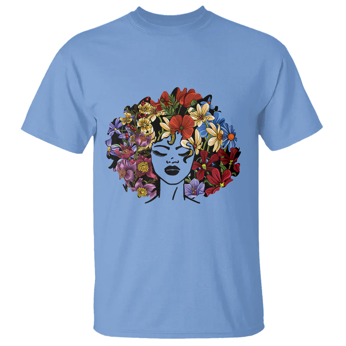 black-history-themed-t-shirt-for-women-afro-flower-hair-juneteenth-1