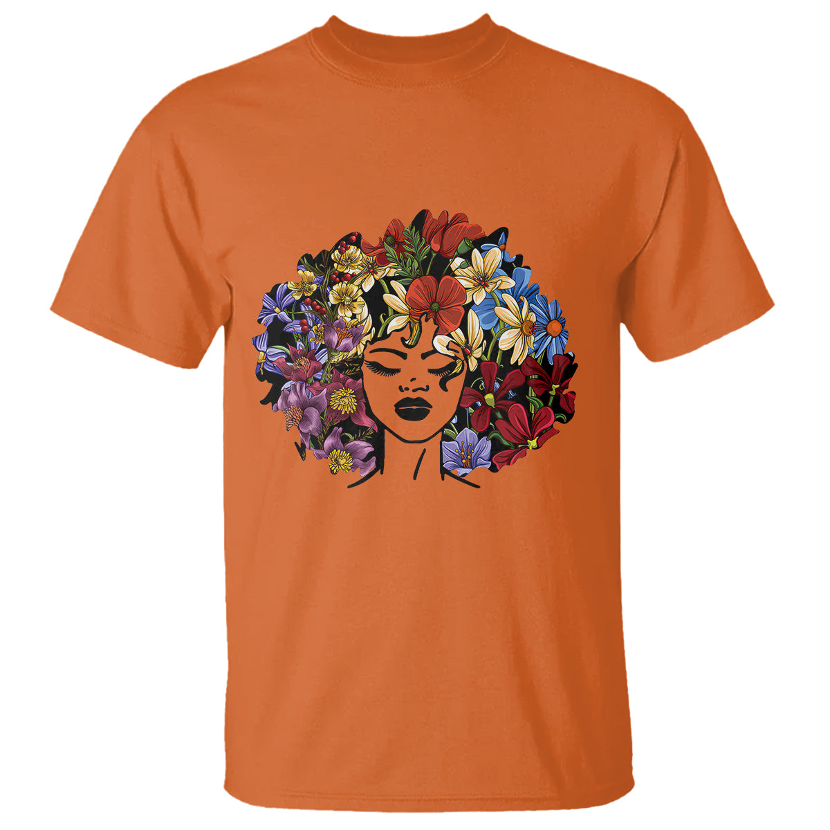 black-history-themed-t-shirt-for-women-afro-flower-hair-juneteenth-1