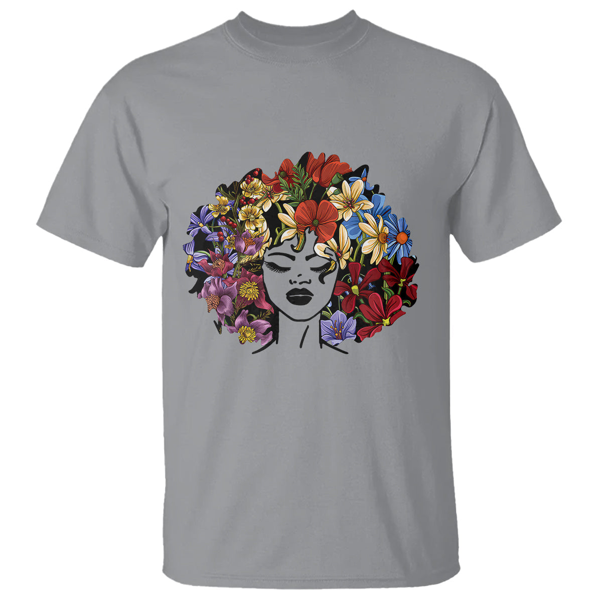 black-history-themed-t-shirt-for-women-afro-flower-hair-juneteenth-1
