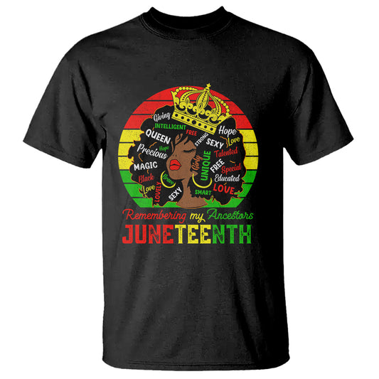 black-women-t-shirt-remembering-my-ancestors-juneteenth-celebrate-1