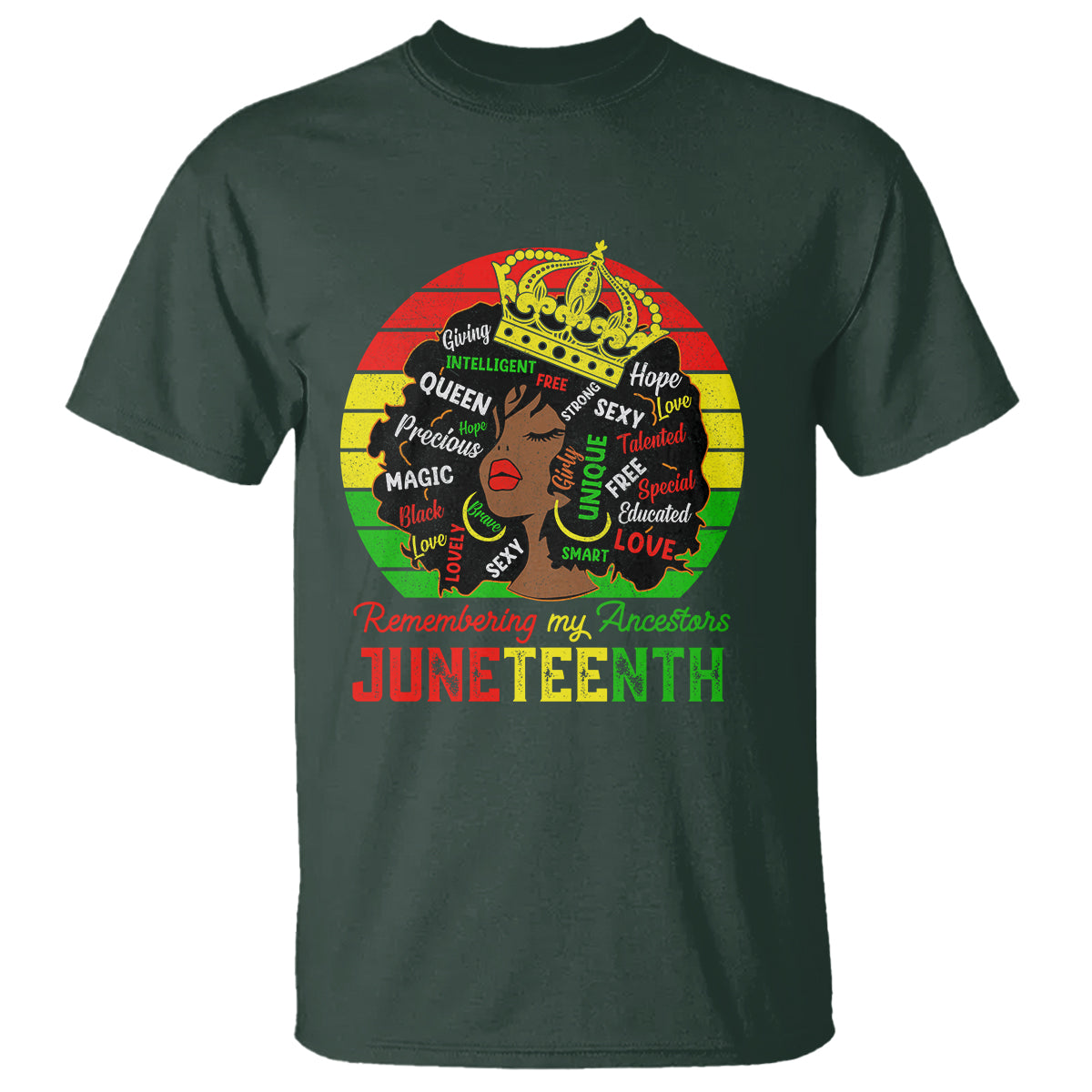 black-women-t-shirt-remembering-my-ancestors-juneteenth-celebrate-1