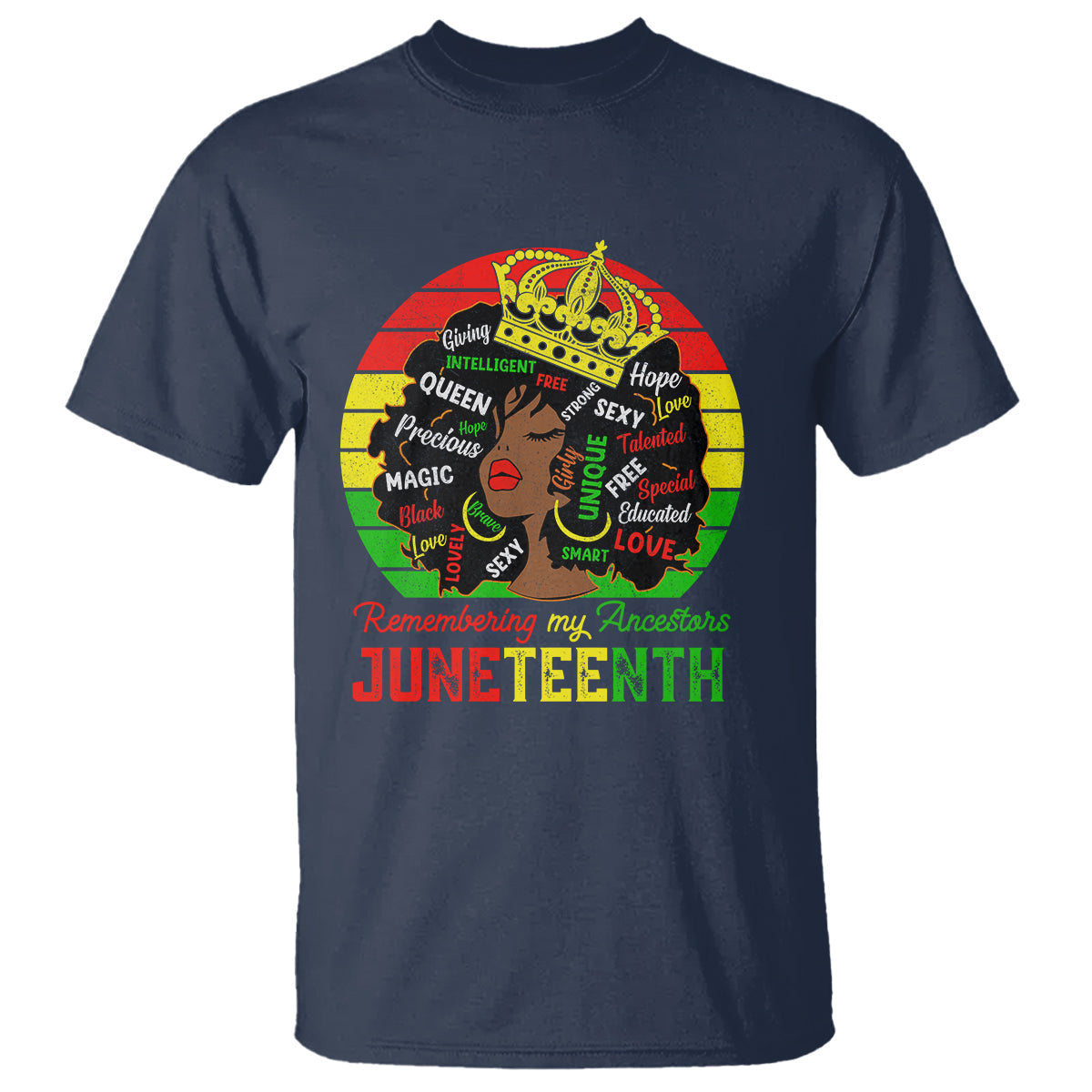 black-women-t-shirt-remembering-my-ancestors-juneteenth-celebrate-1