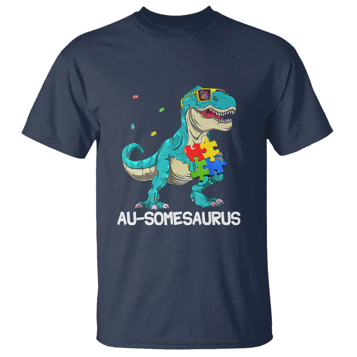 dinosaur-autism-t-shirt-au-somesaurus-word-pun-puzzle-piece