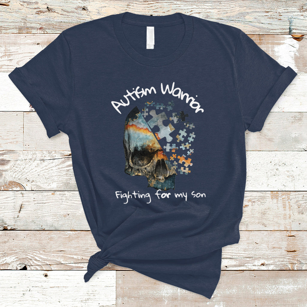skull-autism-warrior-t-shirt-fighting-for-my-son-love-support-1