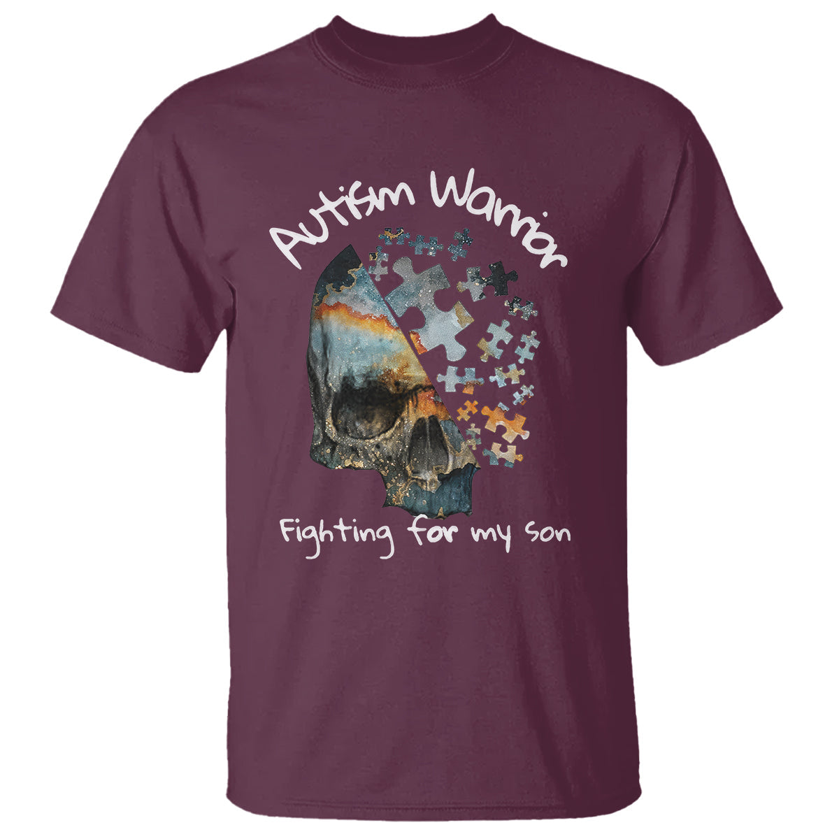 skull-autism-warrior-t-shirt-fighting-for-my-son-love-support