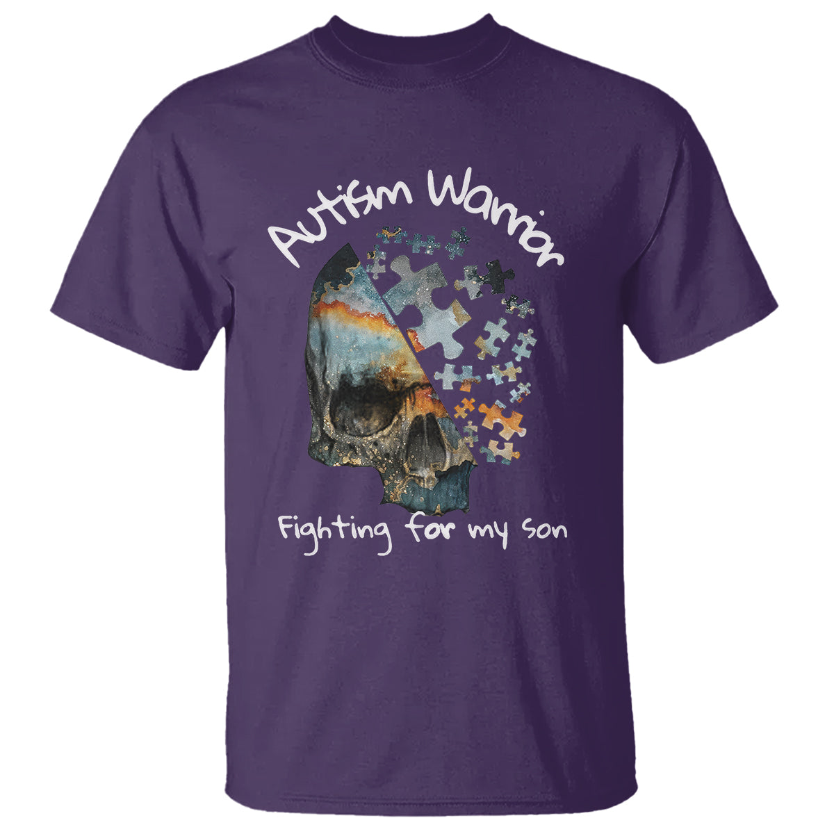 skull-autism-warrior-t-shirt-fighting-for-my-son-love-support