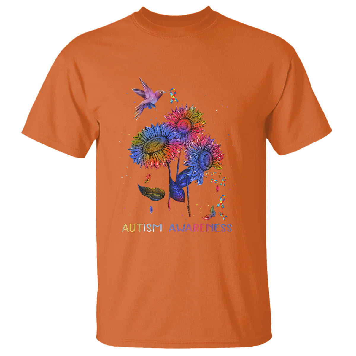 autism-awareness-t-shirt-colorful-sunflower-with-bird-spectrum-ribbon