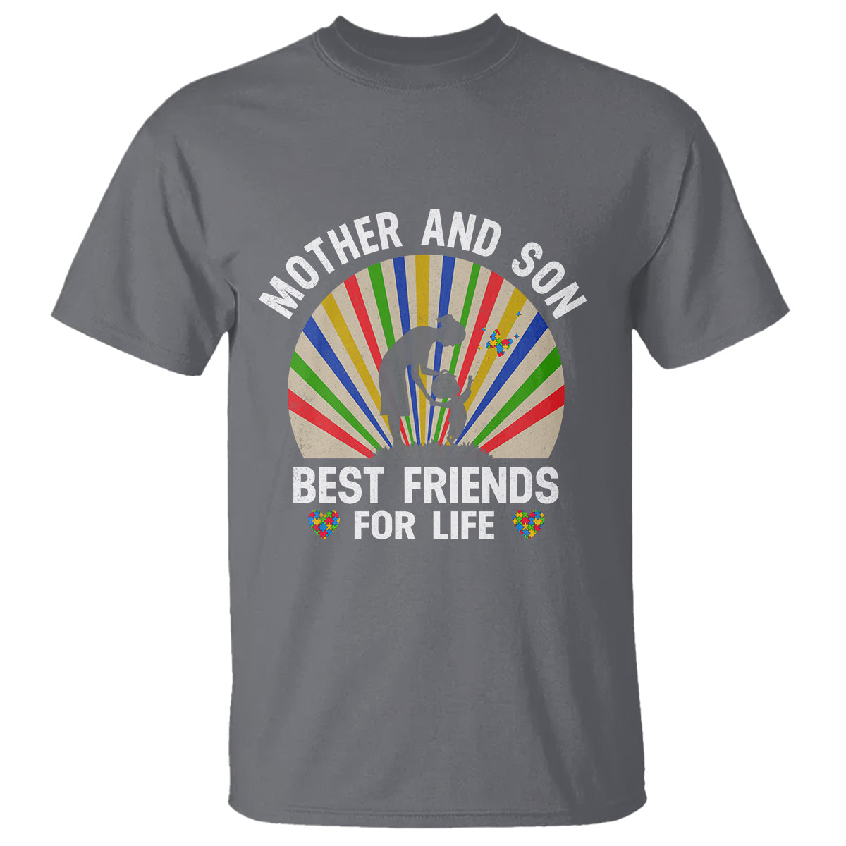 autism-mom-t-shirt-mother-and-son-best-friends-for-life-retro