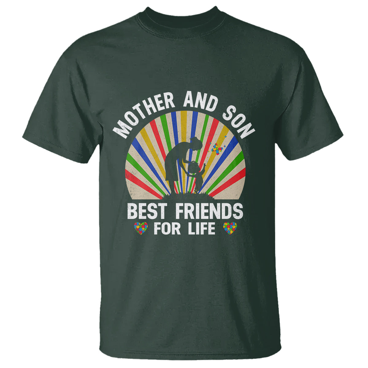 autism-mom-t-shirt-mother-and-son-best-friends-for-life-retro