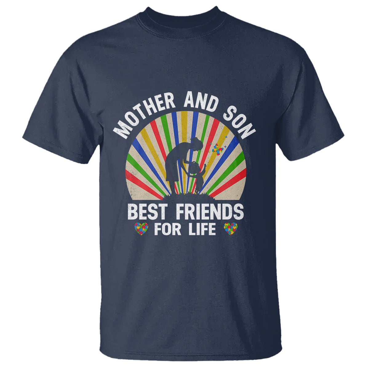 autism-mom-t-shirt-mother-and-son-best-friends-for-life-retro
