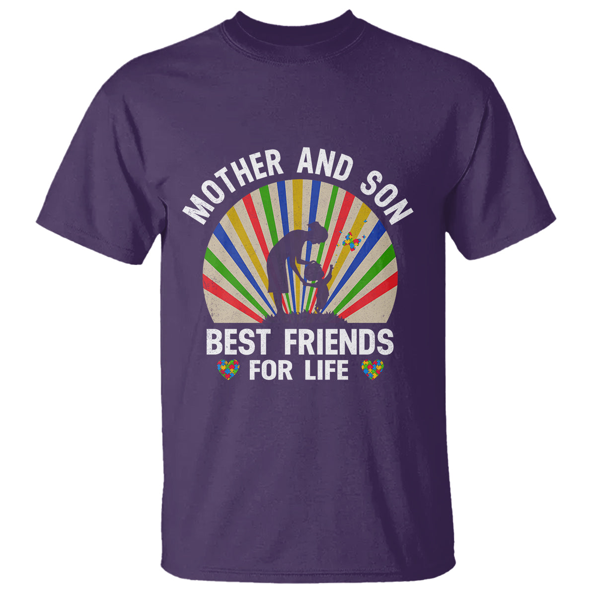 autism-mom-t-shirt-mother-and-son-best-friends-for-life-retro