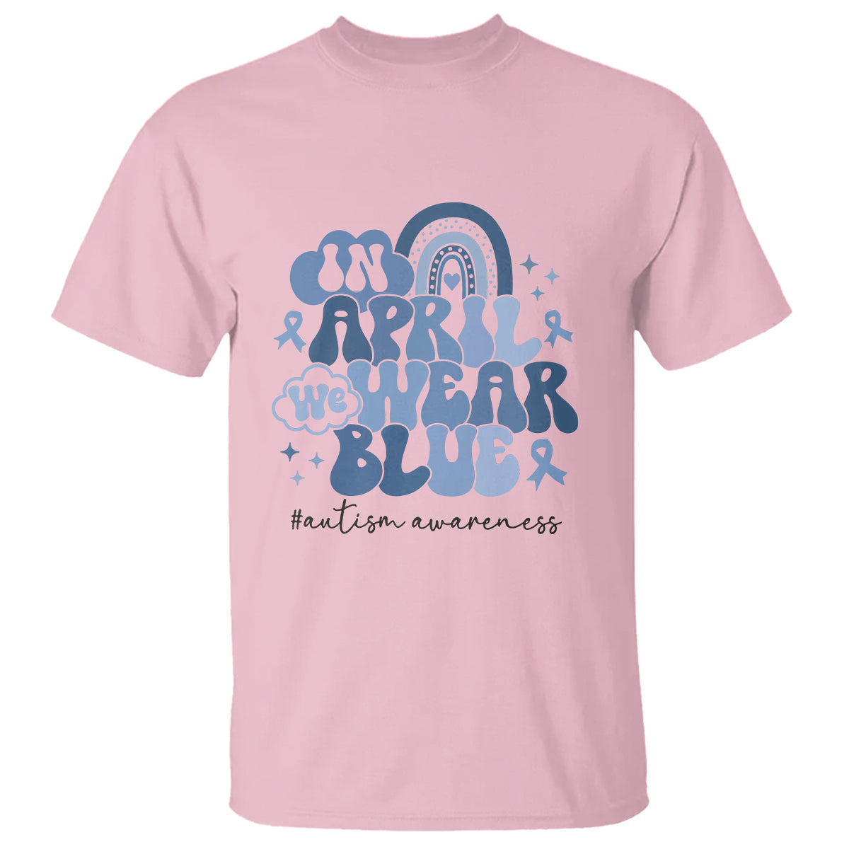 autism-awareness-t-shirt-in-april-we-wear-blue-rainbow-retro-groovy