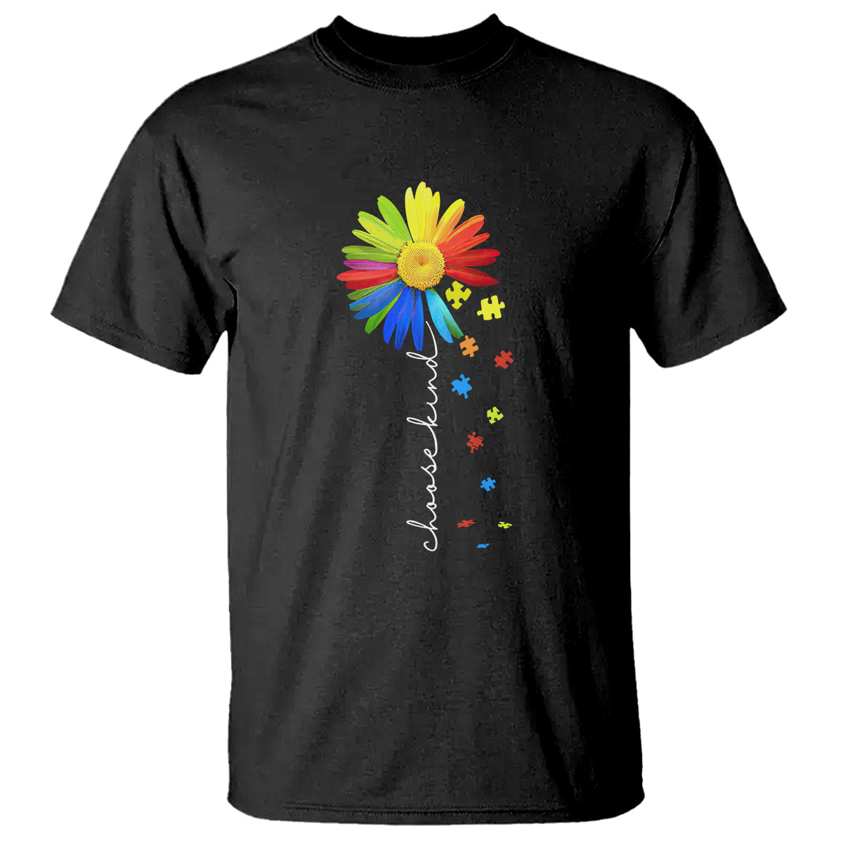 sunflower-autism-t-shirt-choose-kind-rainbow-puzzle-piece