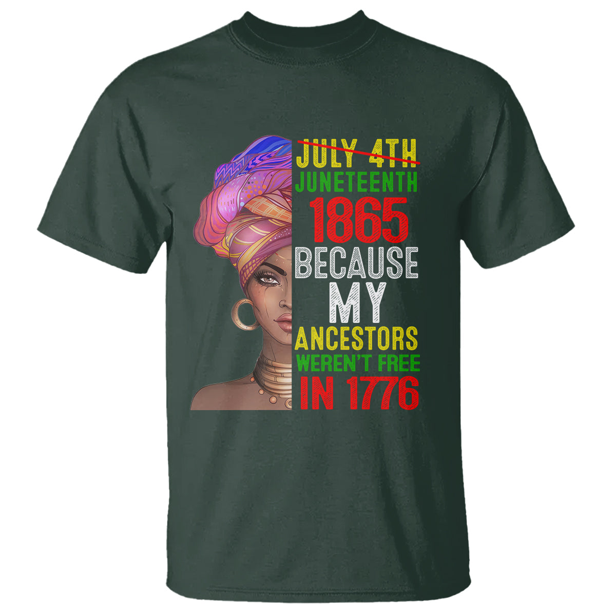 black-queen-t-shirt-juneteenth-1865-because-my-ancestors-werent-free-in-1776