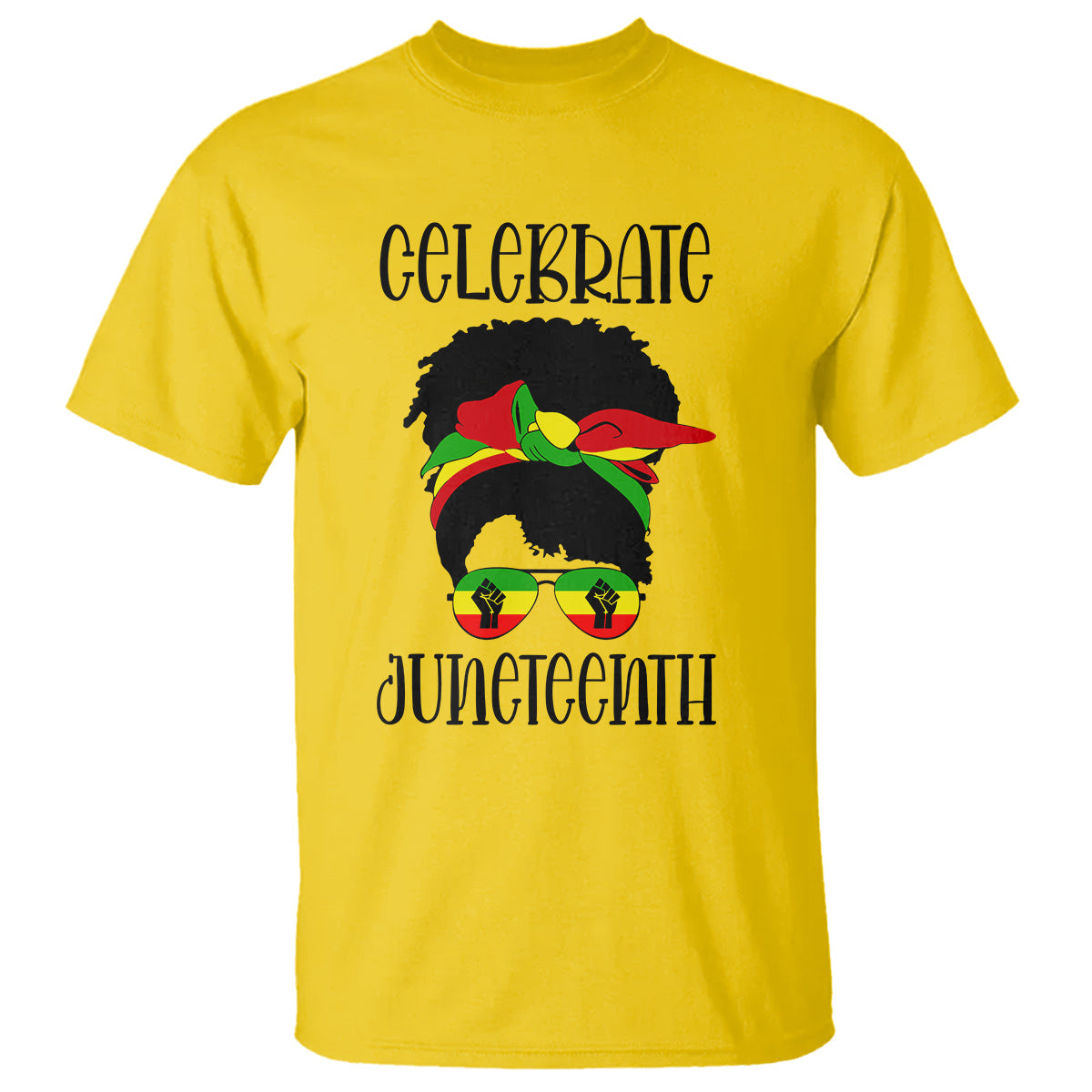 black-women-messy-bun-juneteenth-celebrate-t-shirt