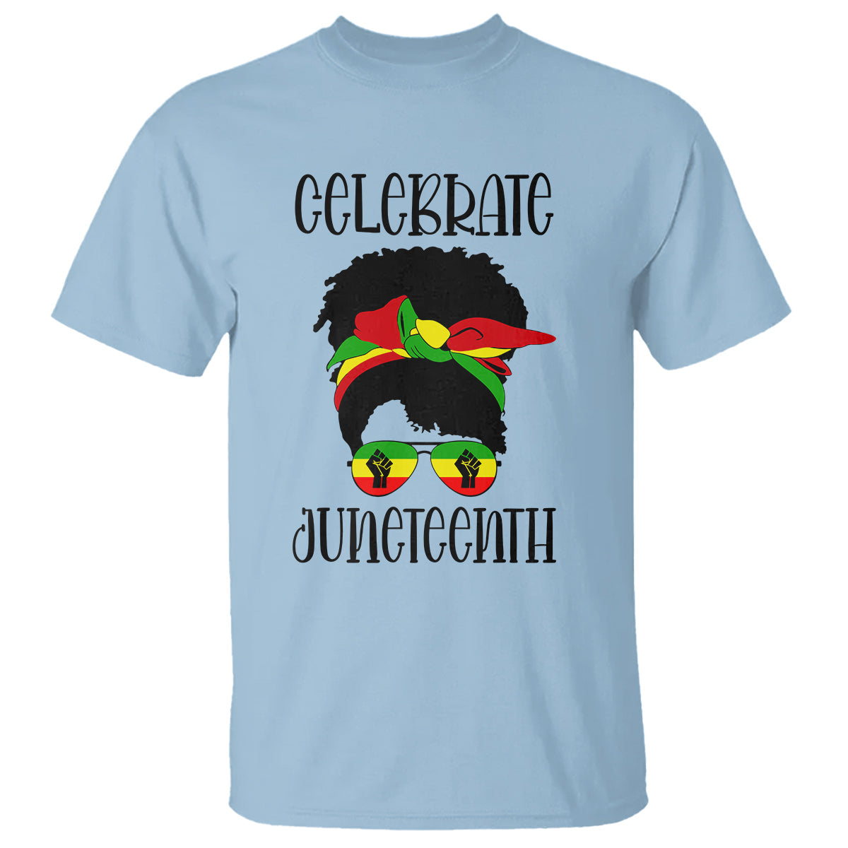 black-women-messy-bun-juneteenth-celebrate-t-shirt