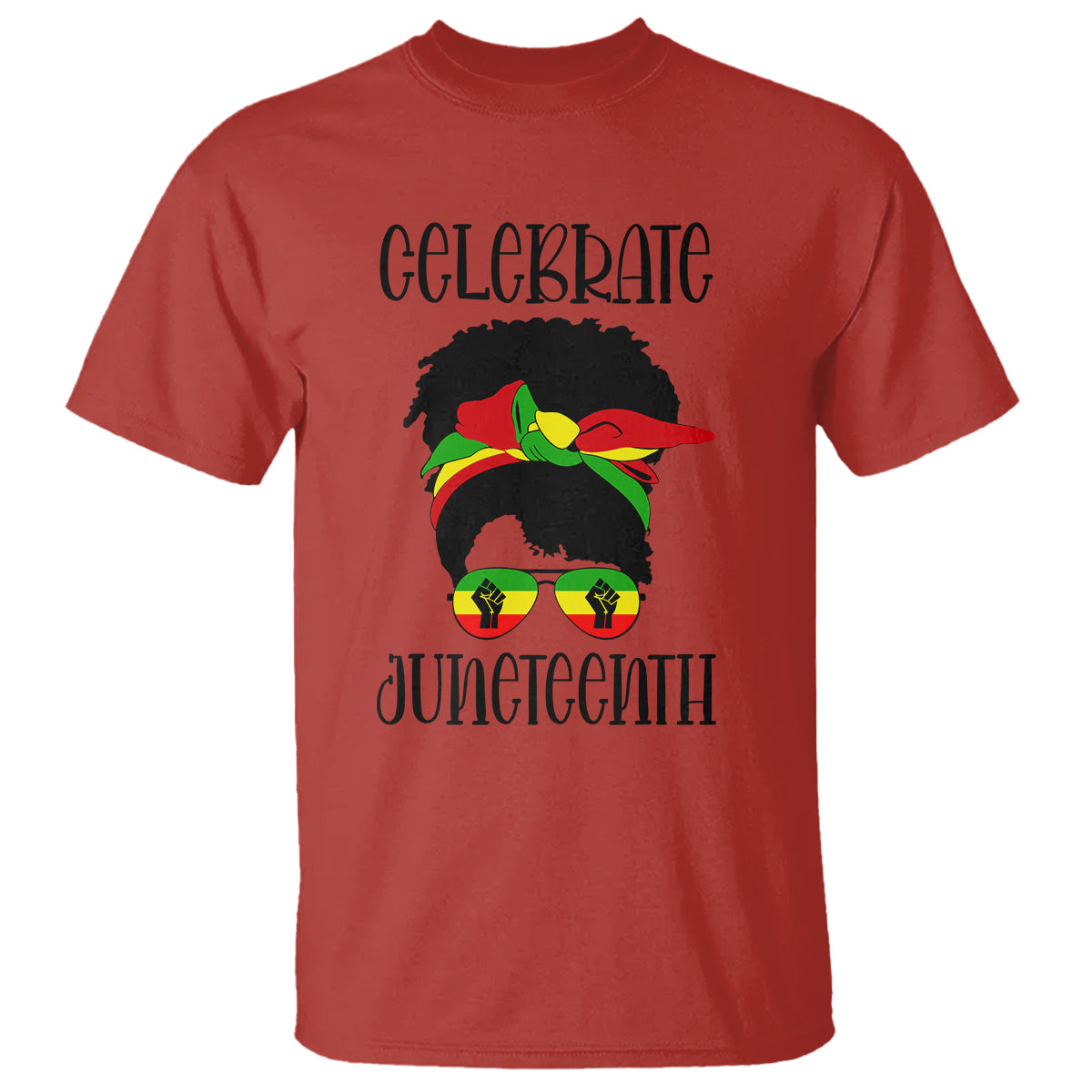 black-women-messy-bun-juneteenth-celebrate-t-shirt