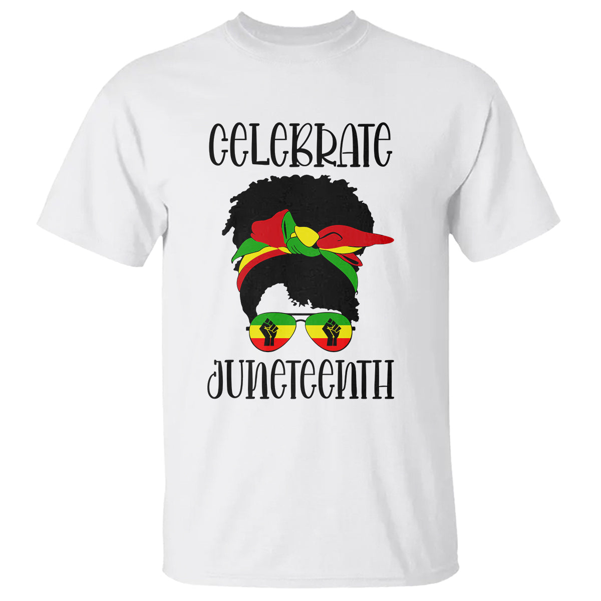black-women-messy-bun-juneteenth-celebrate-t-shirt