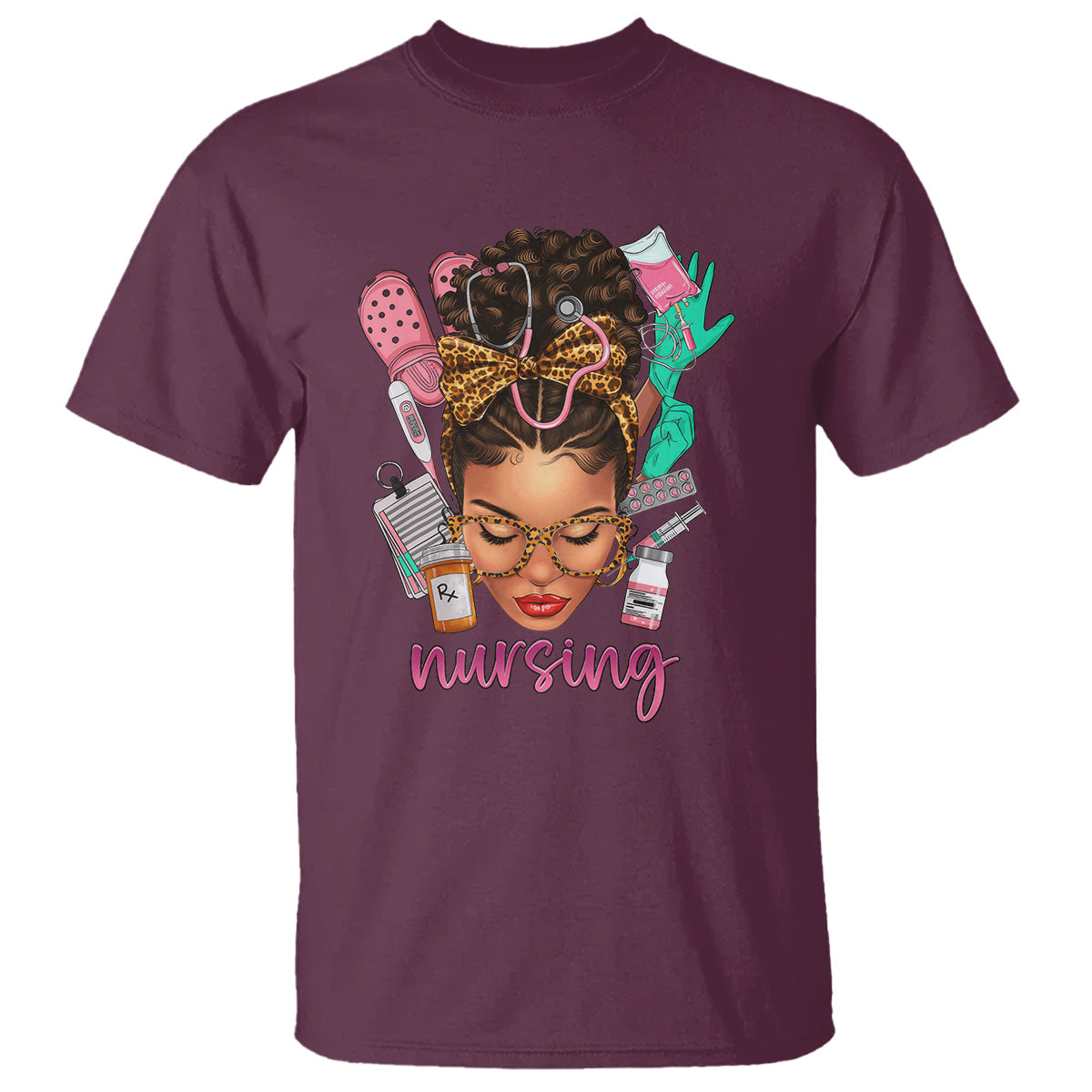 african-american-nurse-t-shirt-black-history-month-with-afro-hair