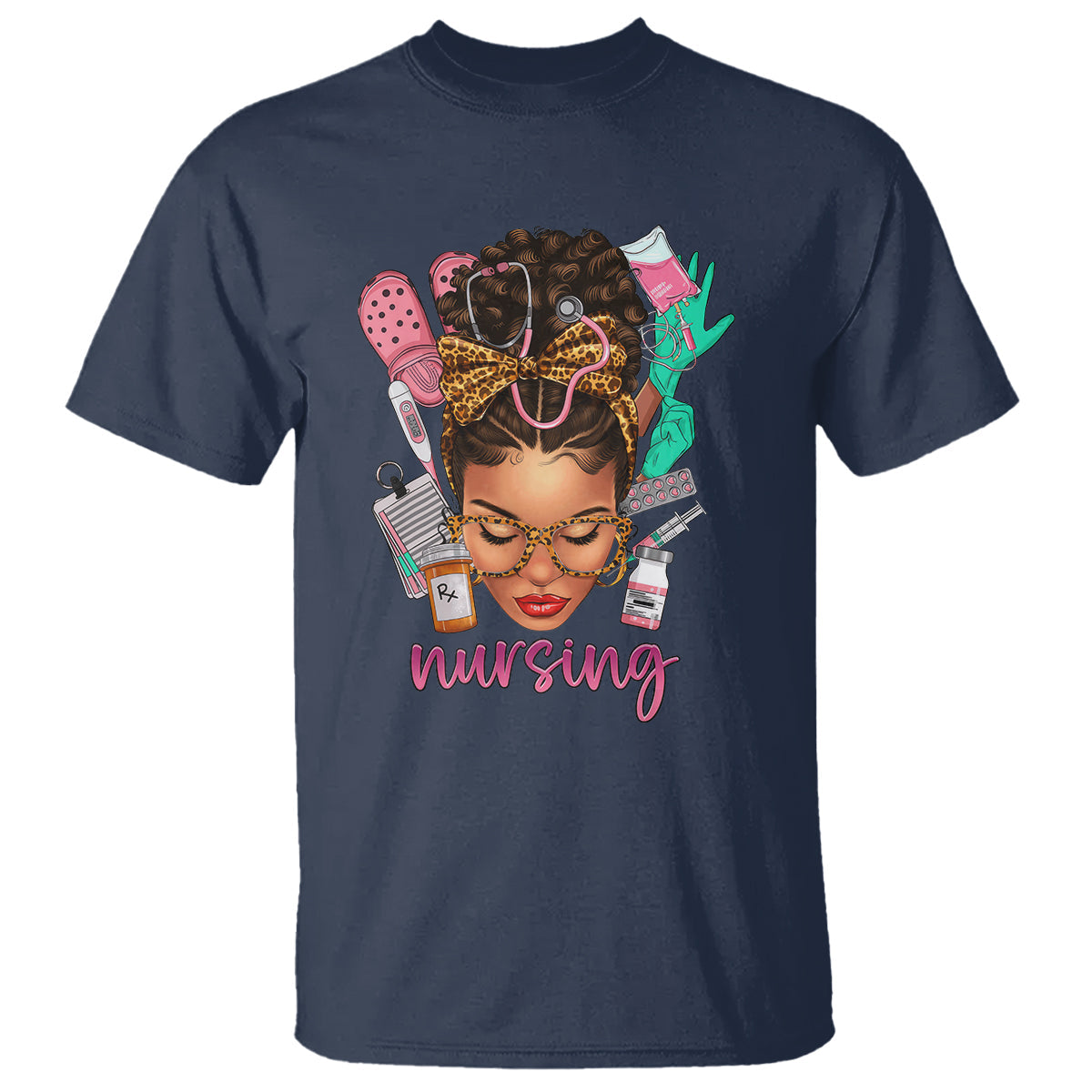african-american-nurse-t-shirt-black-history-month-with-afro-hair