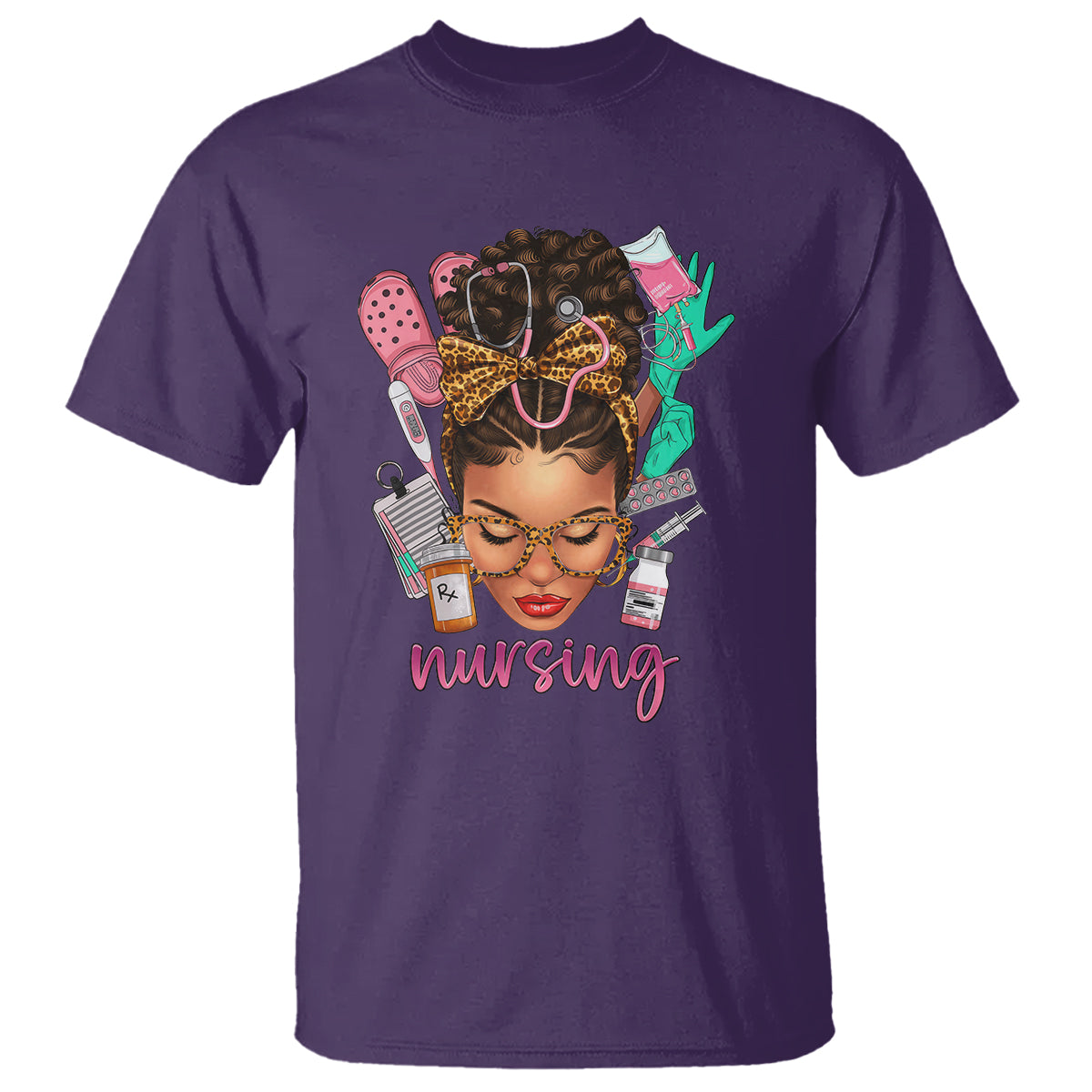 african-american-nurse-t-shirt-black-history-month-with-afro-hair