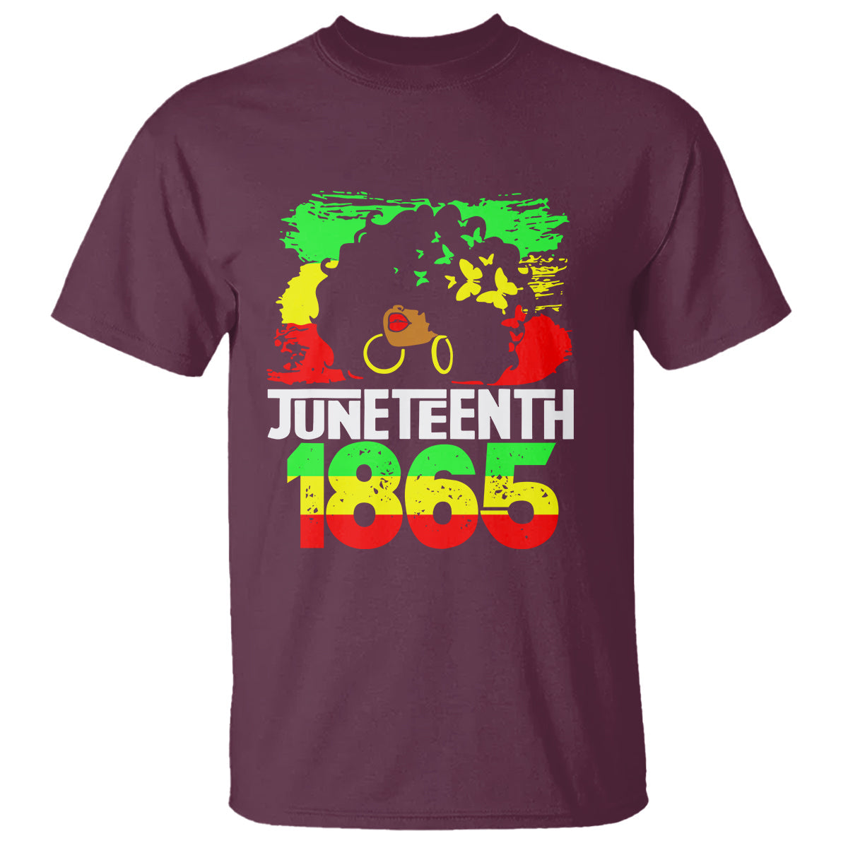 afro-woman-t-shirt-juneteenth-1865-black-pride