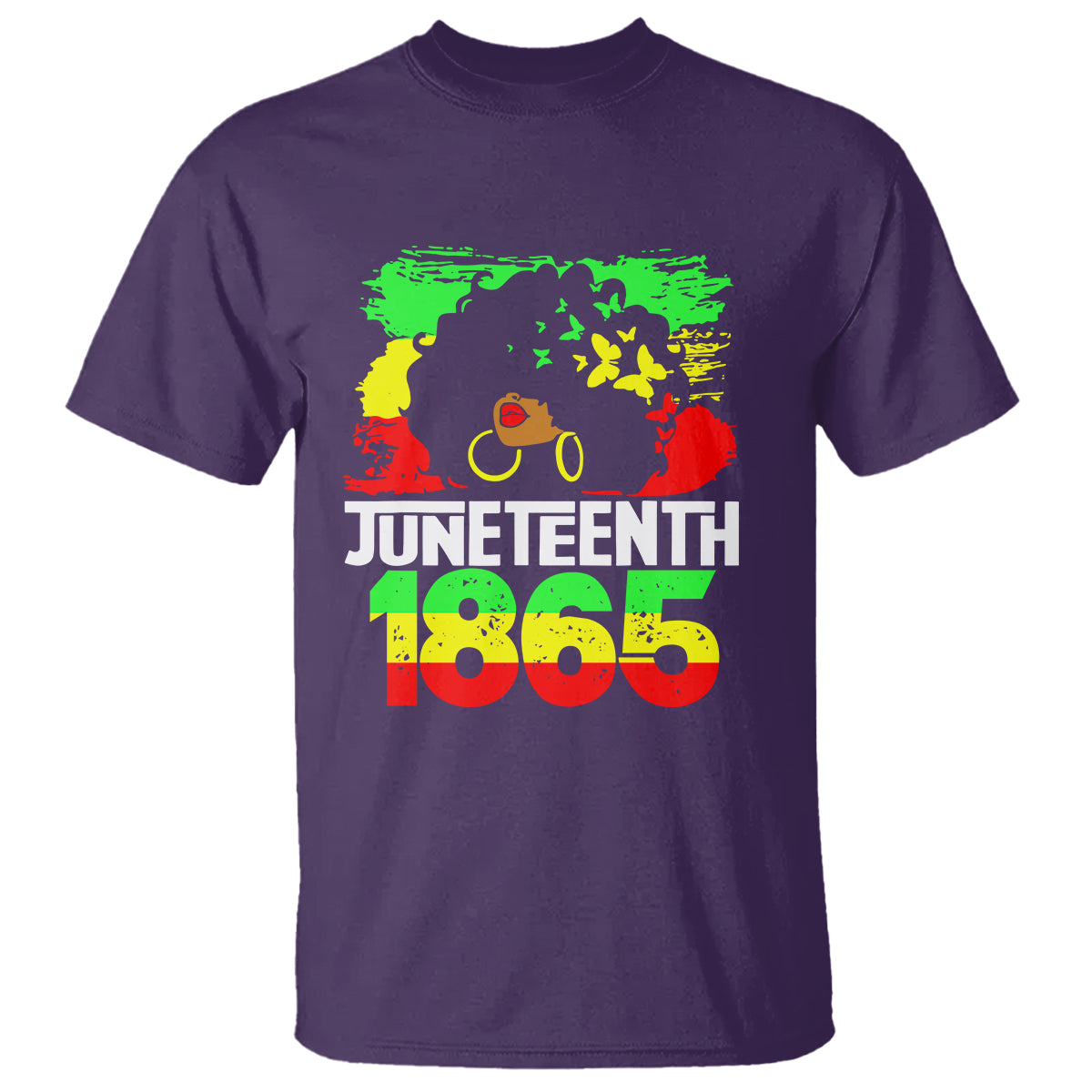 afro-woman-t-shirt-juneteenth-1865-black-pride