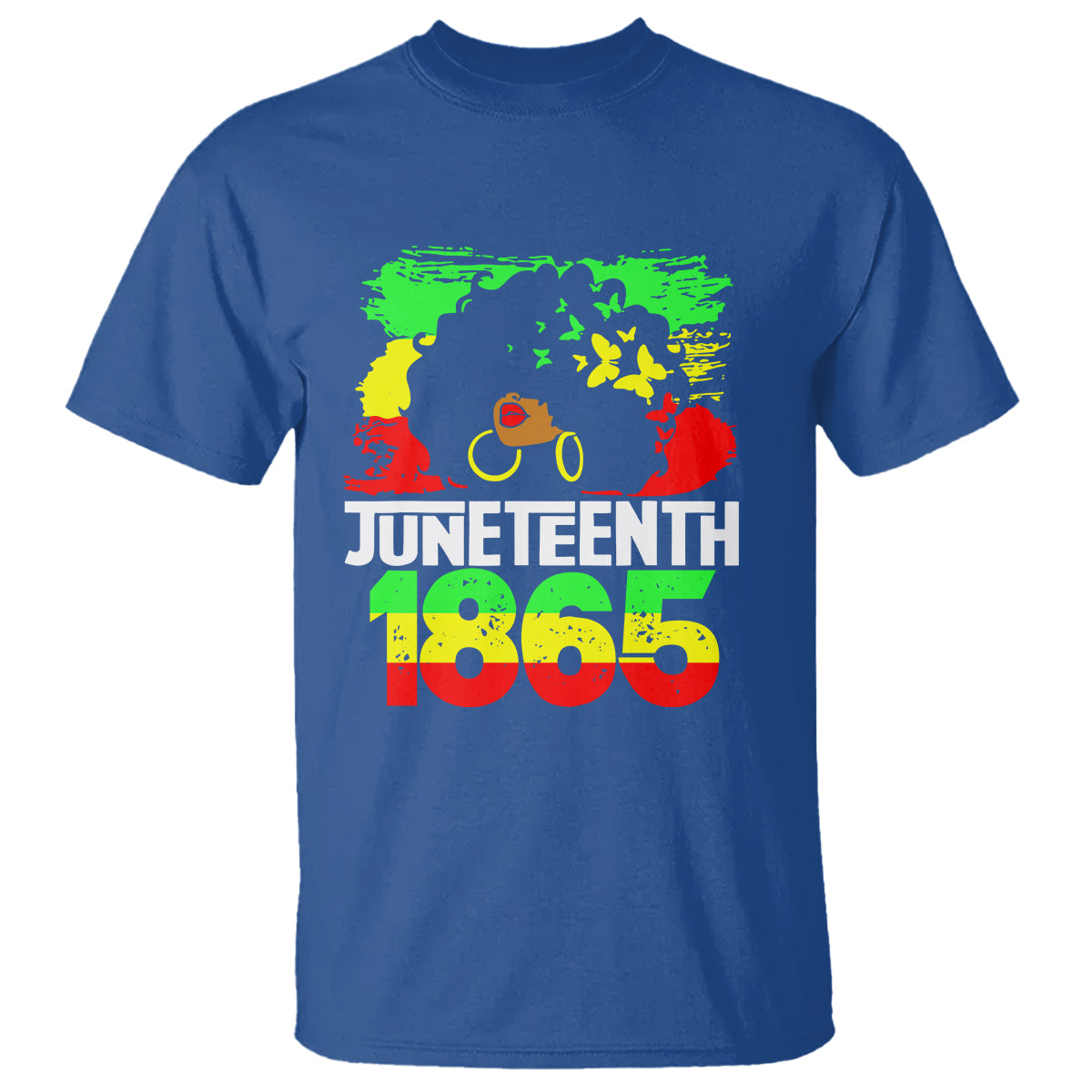 afro-woman-t-shirt-juneteenth-1865-black-pride