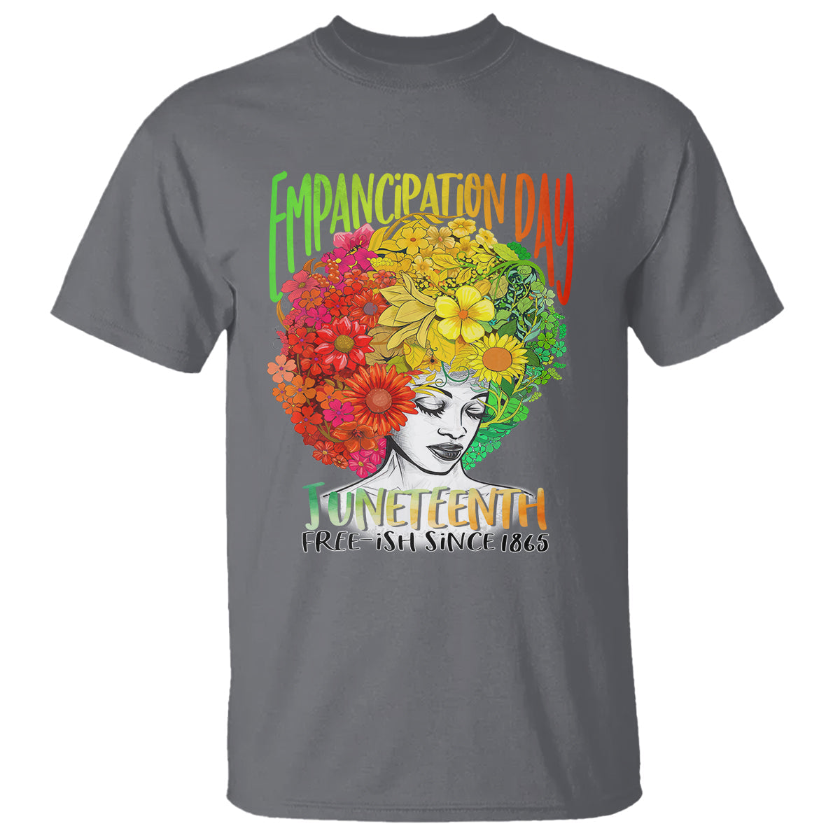 freeish-juneteenth-t-shirt-black-women-with-flowers-in-her-hair-freedom-day-african-american-june-19th-1865