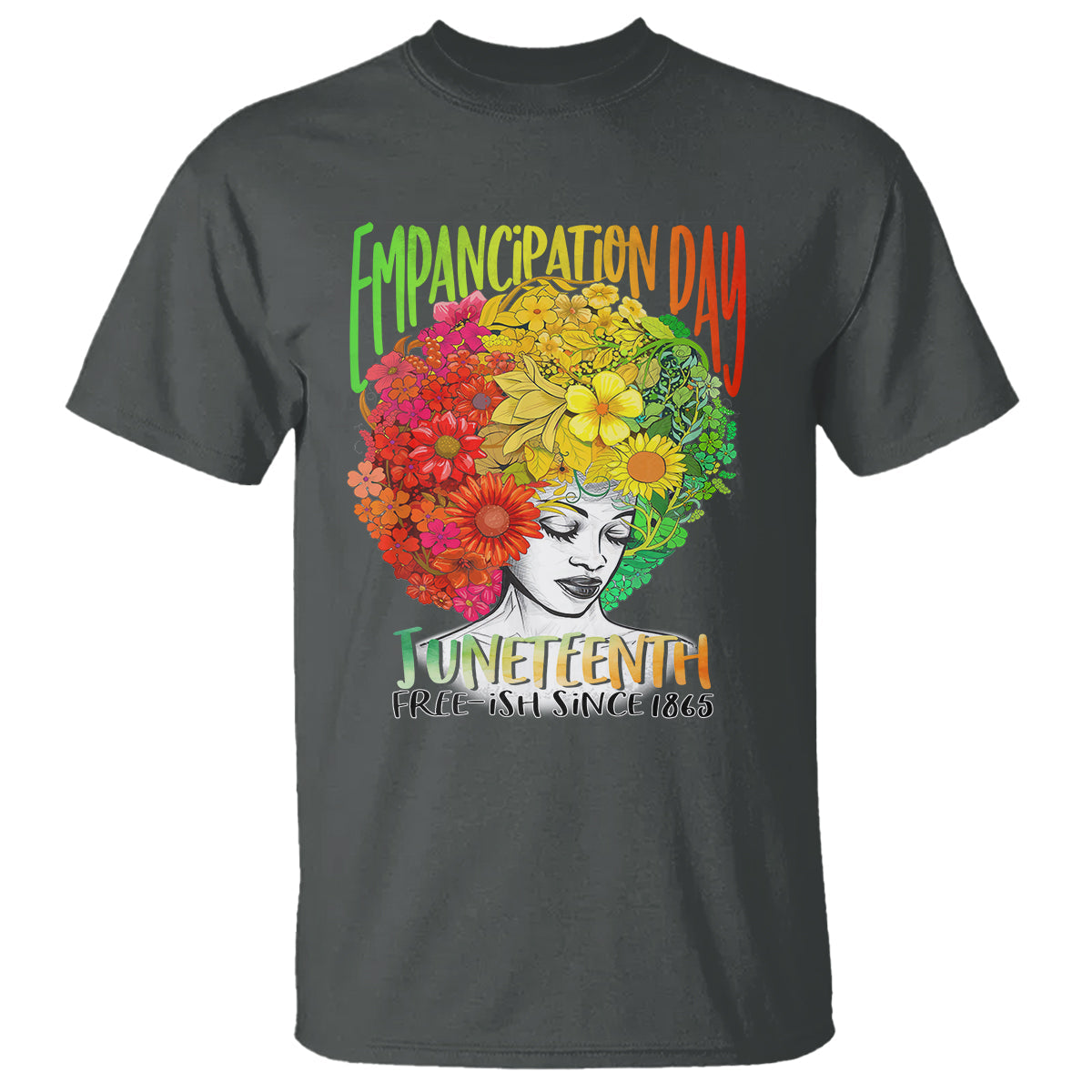 freeish-juneteenth-t-shirt-black-women-with-flowers-in-her-hair-freedom-day-african-american-june-19th-1865