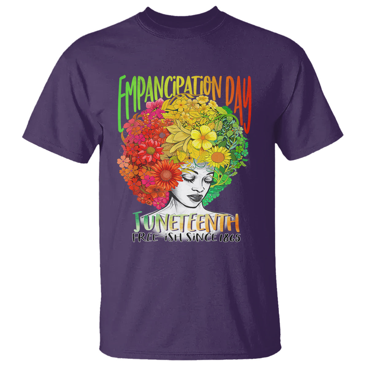 freeish-juneteenth-t-shirt-black-women-with-flowers-in-her-hair-freedom-day-african-american-june-19th-1865