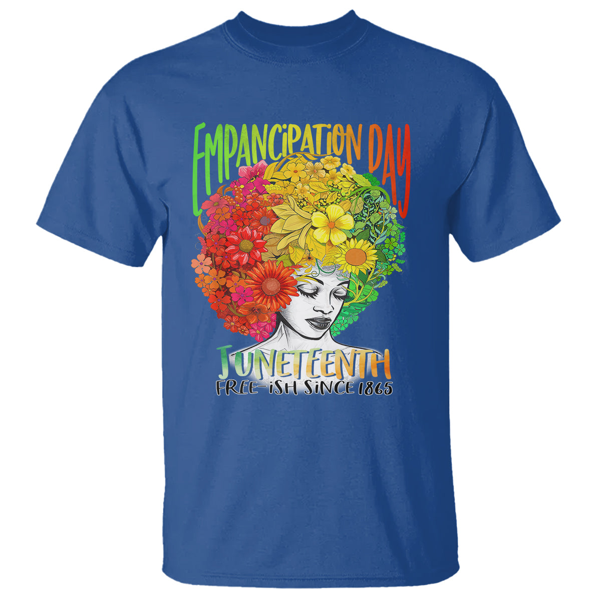 freeish-juneteenth-t-shirt-black-women-with-flowers-in-her-hair-freedom-day-african-american-june-19th-1865
