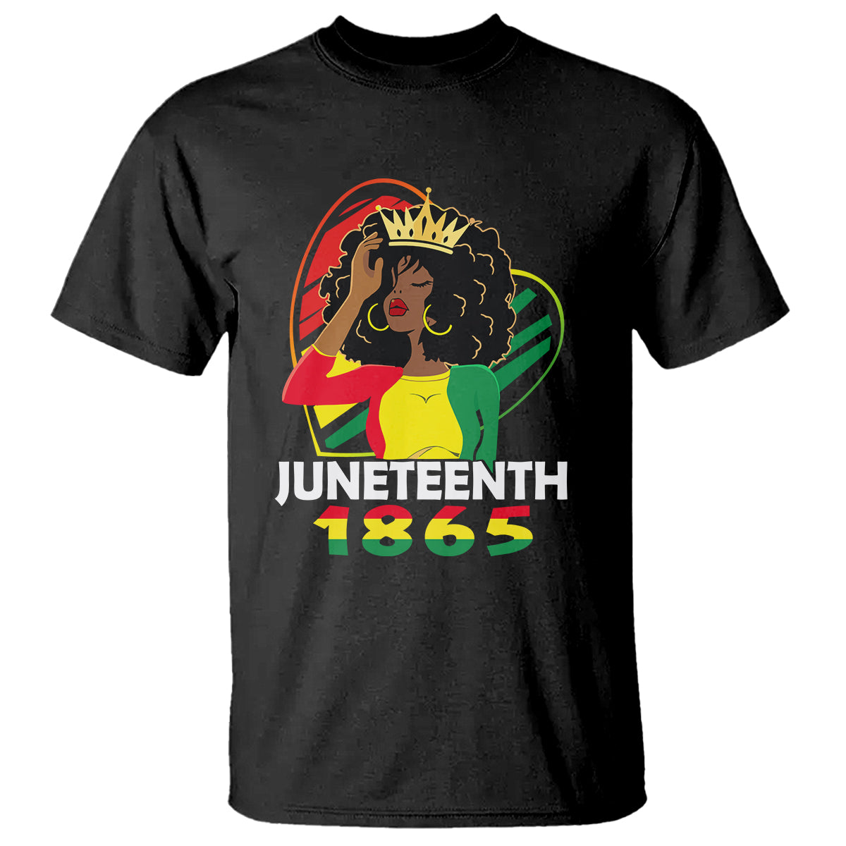 queen-afro-t-shirt-juneteenth-1865