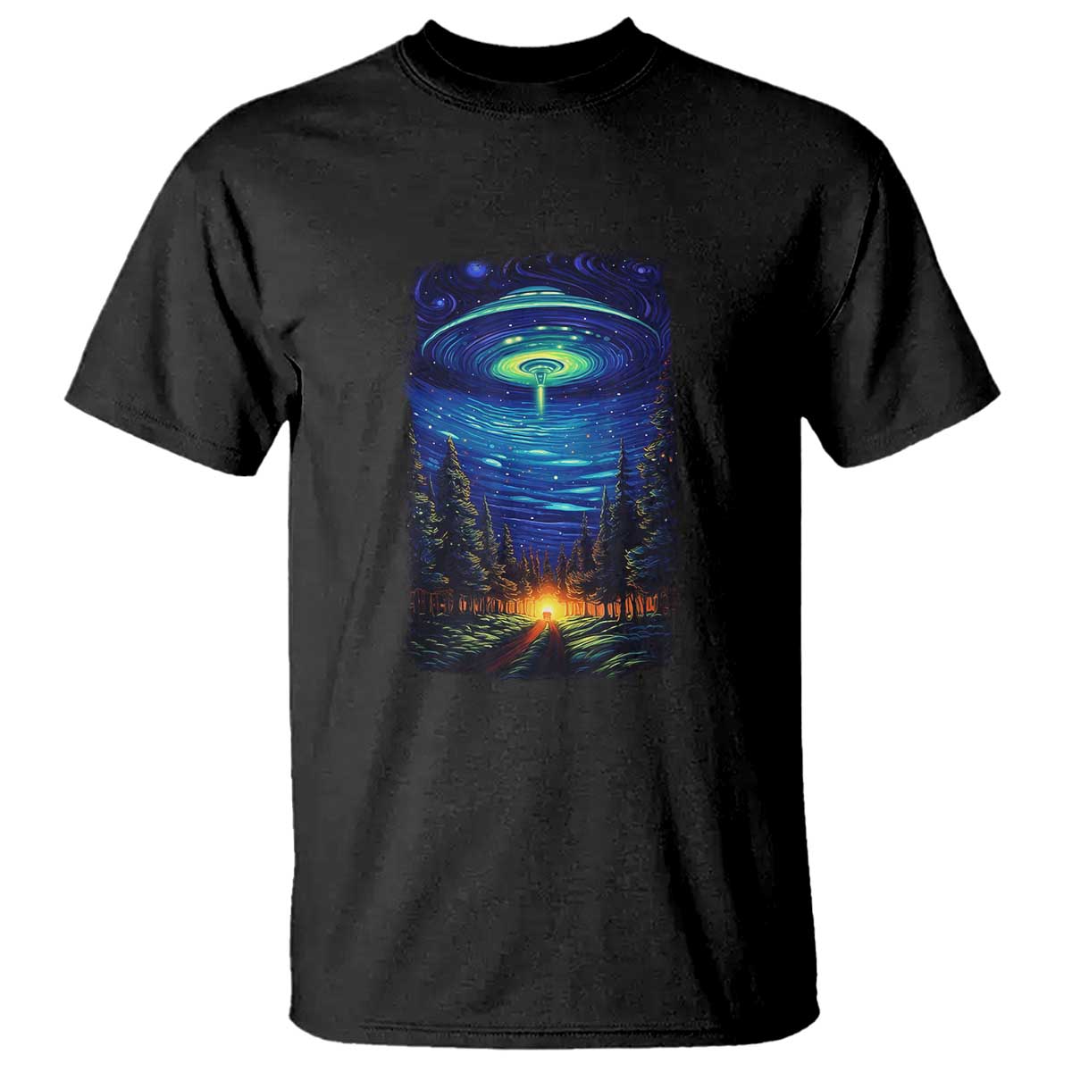ufo-aliens-flying-saucer-van-gogh-style-starry-night-t-shirt