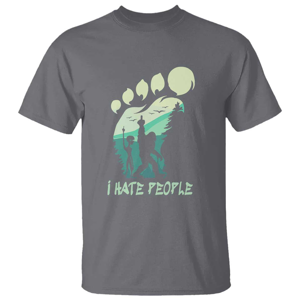 i-hate-people-funny-alien-bigfoot-mountains-trip-2024-t-shirt