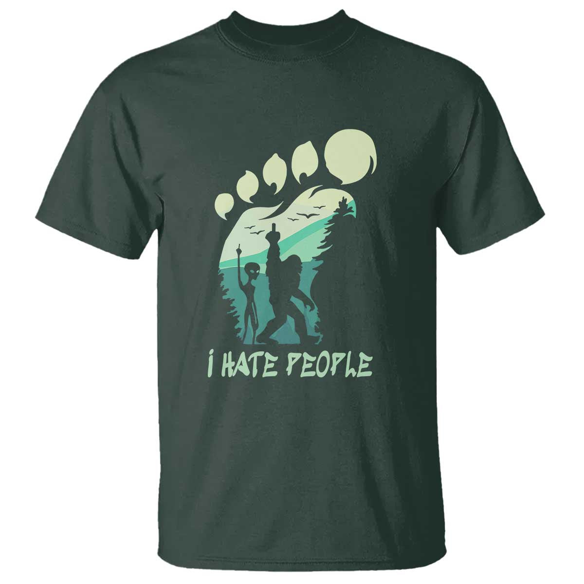i-hate-people-funny-alien-bigfoot-mountains-trip-2024-t-shirt