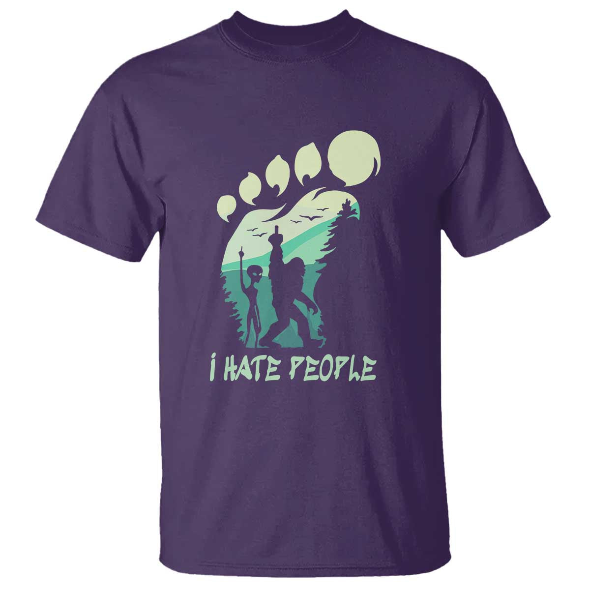 i-hate-people-funny-alien-bigfoot-mountains-trip-2024-t-shirt
