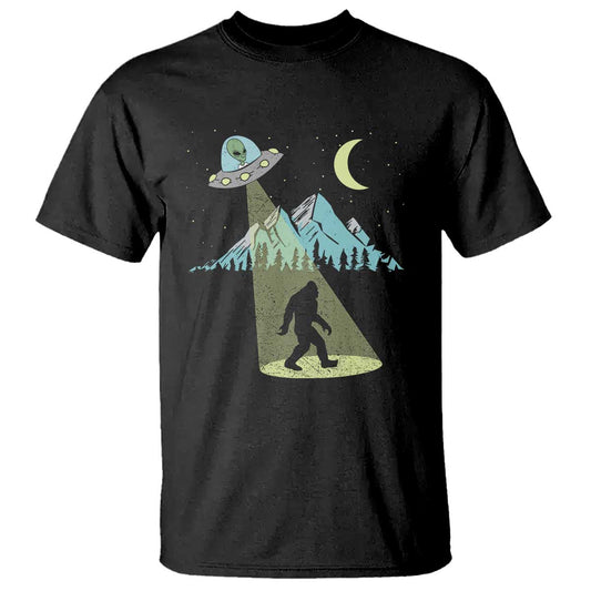 bigfoot-ufo-abduction-moon-mountain-alien-vintage-graphic-t-shirt