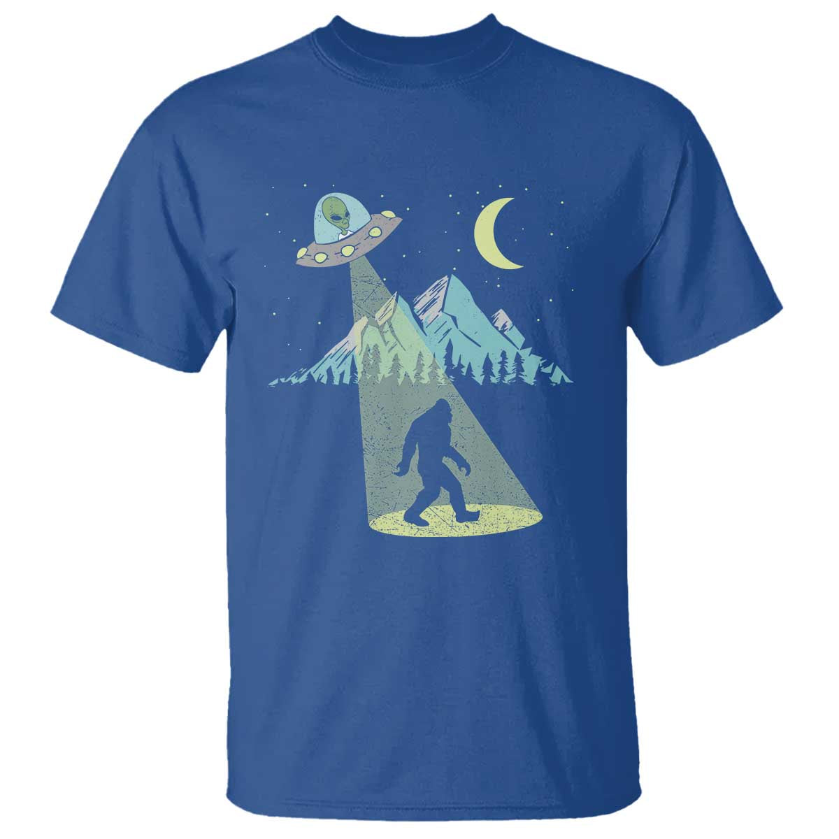bigfoot-ufo-abduction-moon-mountain-alien-vintage-graphic-t-shirt