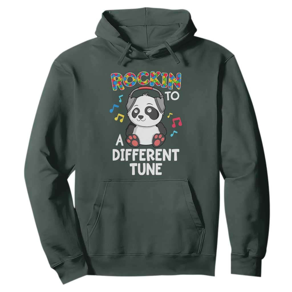 Panda Autism Hoodie Rockin' To A Different Tune Cute Kids